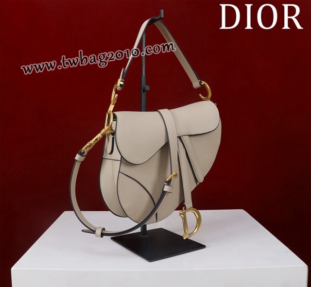 Dior专柜新款迪奥高仿原单长肩带大小号牛皮马鞍包手拎斜挎包 djfk1796